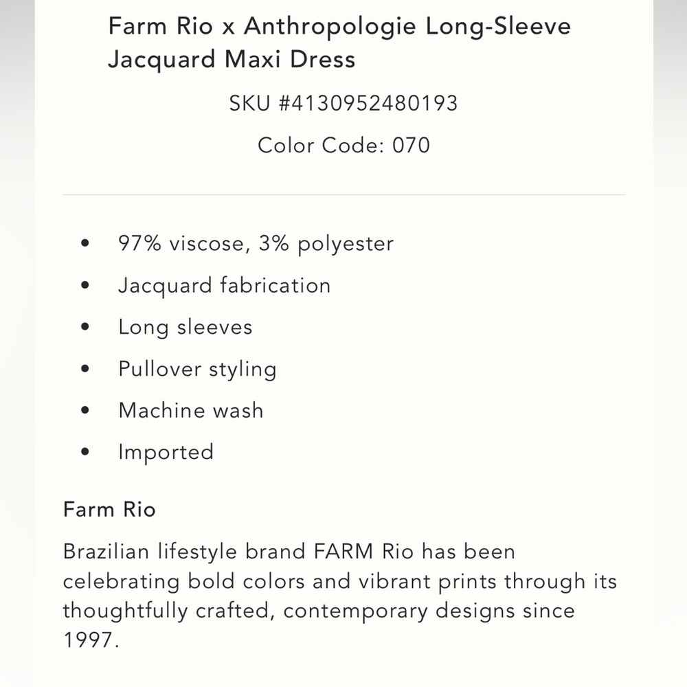 Farm Rio dress - Picture 6 of 6